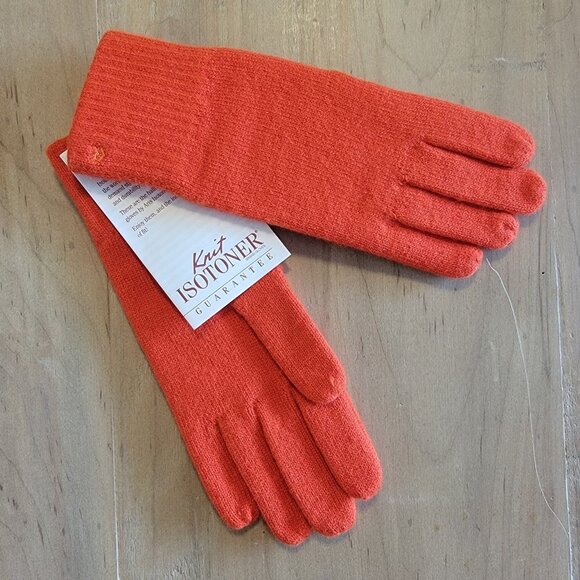 NEW Knit Isotoner Gloves Womens One Size Acrylic Spandex NWT - Picture 1 of 5